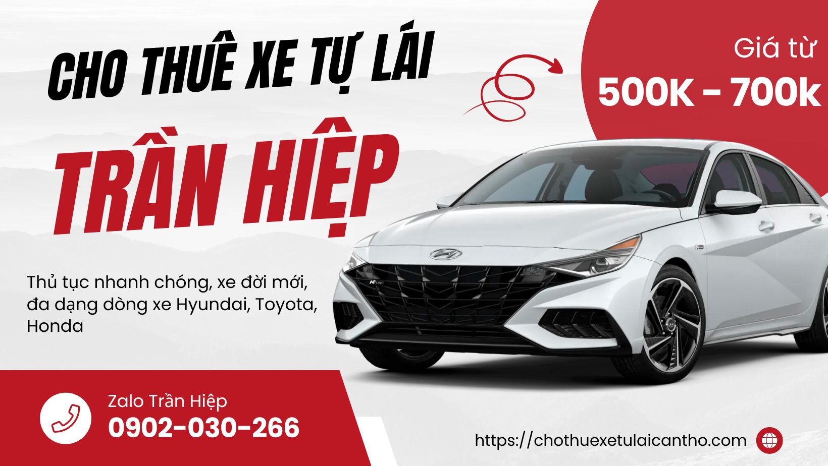 Trần Hiệp's Self-Drive Rentals Banner